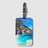 サルディニアイタリ地中海のア景観 ラゲッジタグ (正面縦)