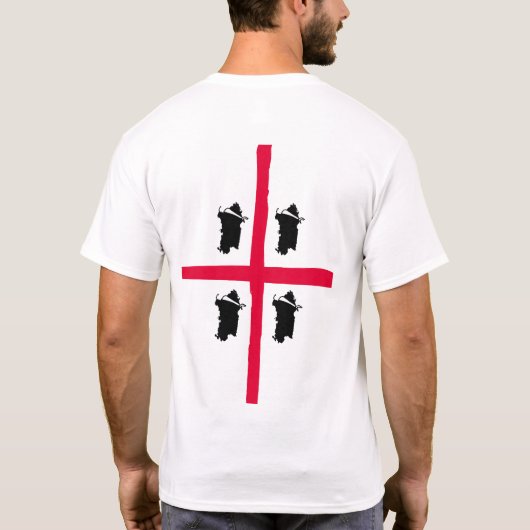 サルデグナ4ボルテ-前面/背面Tシャツ Tシャツ (裏面)