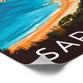 サルデーニアイタリア有名な旅行の場所 ポスター (角)