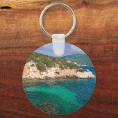 サルデーニャからの海の景色を持つキーチェーン。 キーホルダー (正面)