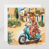 サルデーニャでスクーターに乗る シーズンカード (正面/裏面)