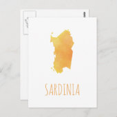 サルデーニャの地図 ポストカード (正面/裏面)