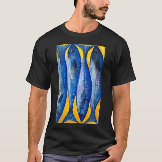 サルデーニャの魚 4 Tシャツ (正面)
