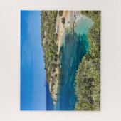 サルデーニャビーチ水のリトルゴールデンターコイズ ジグソーパズル (縦)