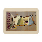 サルデーニャヴィンテージイタリアン旅行広告 マグネット (横)