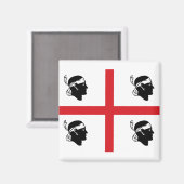 サルデーニャ国旗(イタリア) マグネット (正面/裏面)