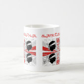 サルデーニャ国旗 – グランジ コーヒーマグカップ (中央)