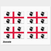 サルデーニャ国旗 長方形シール (シート)