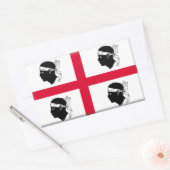 サルデーニャ国旗 長方形シール (封筒)