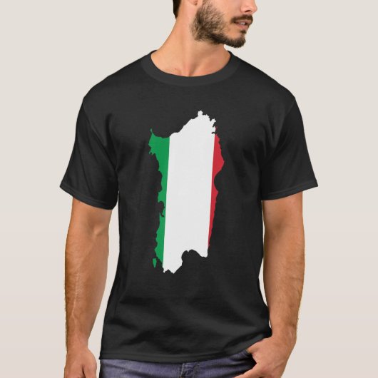 サルデーニャ州イタリア国旗Sardiniaの概要 Tシャツ (正面)