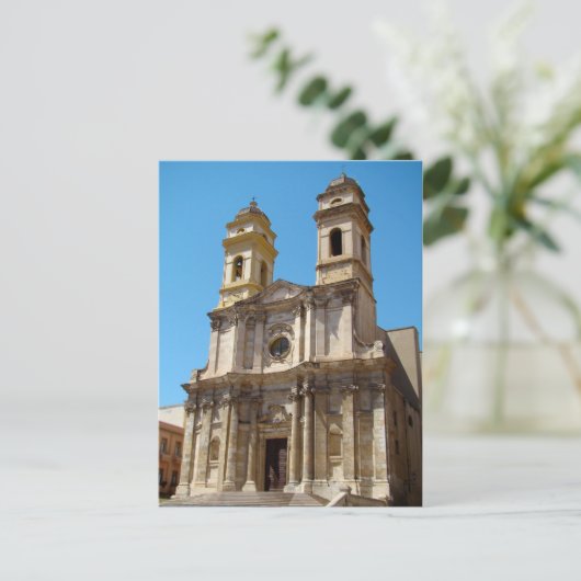 サルデーニャ州カリアリにあるサンタンナ教会 ポストカード (スタンド正面)