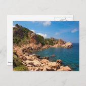 サルデーニャ沿岸の赤い岩 ポストカード (正面/裏面)