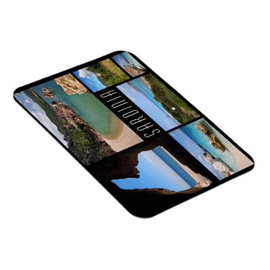 サルデーニャ風景旅行フォトコラージュ マグネット (右側)