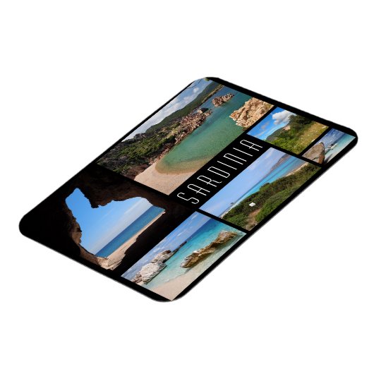 サルデーニャ風景旅行フォトコラージュ マグネット (左側)