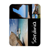 サルデーニャ風景旅行フォトコラージュ マグネット (縦)