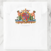 サルデーニャ・カリアリの紋章 楕円形シール (バッグ)