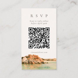 サルデーニャ コーブ ウェディング QRコード RSVP カード