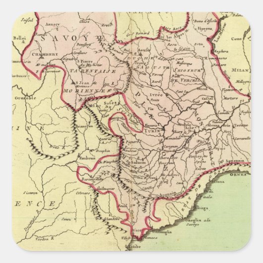 サルデーニャ，フランス，イタリア スクエアシール (正面)