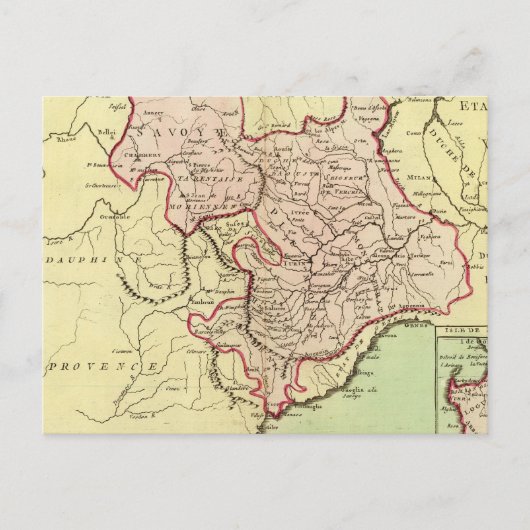 サルデーニャ,フランス,イタリア ポストカード (正面)