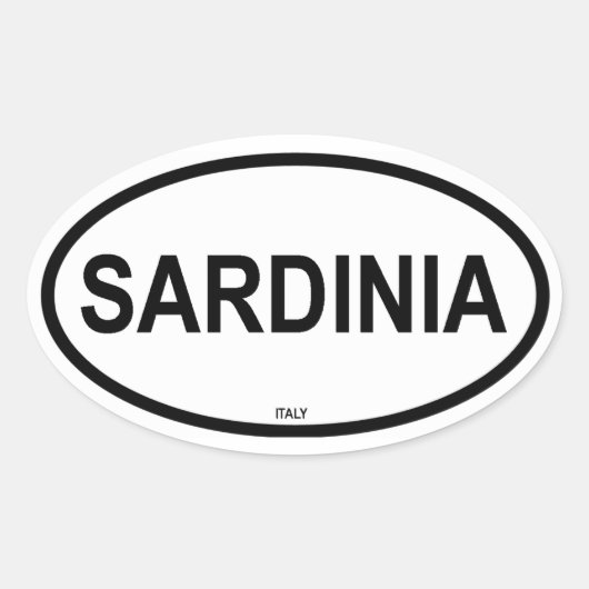 サルデーニャ 楕円形シール (正面)