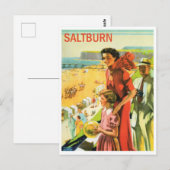 サルトバーン、家族のビーチ。ヴィンテージ旅行 ポストカード (正面/裏面)