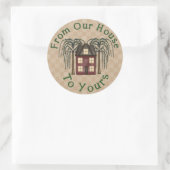 サルトボック初期のスハウスラウンドステッカー ラウンドシール (バッグ)