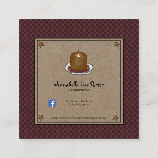 サルトボック初期のスハウスラスティスタークラフト スクエア名刺 (裏面)