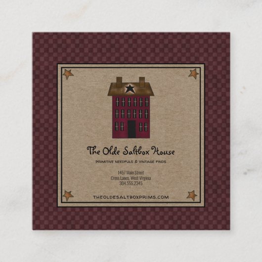 サルトボック初期のスハウスラスティスタークラフト スクエア名刺 (正面)