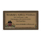 サルトボ初期のックス&ひまわりパーソナライズされた花 ラベル (正面)