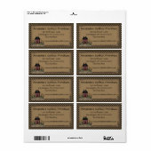 サルトボ初期のックス&ひまわりパーソナライズされた花 ラベル (フルシート)