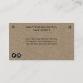 サルトボ素朴ックス初期のハウスカントリークラフト 名刺 (裏面)