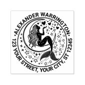 サルトリーマーメイドクレセントムーンネーム差出人住所 セルフインキングスタンプ (デザイン)