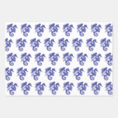 サルトリーマーメイドライディングシーホースDIYカラーB、HP、REB ラッピングペーパーシート (正面)