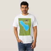 サルトンシーカリフォルニアの米国の地図 Tシャツ (正面フル)
