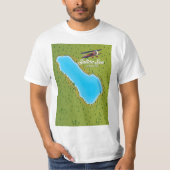 サルトンシーカリフォルニアの米国の地図 Tシャツ (正面)