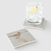 サルハマシギのコースター ストーンコースター (横)