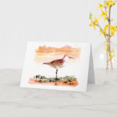 サルハマシギ カード (黄色い花)