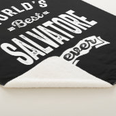 サルバトーレパーソナライズされたネーム誕生日 シェルパブランケット (3/4)