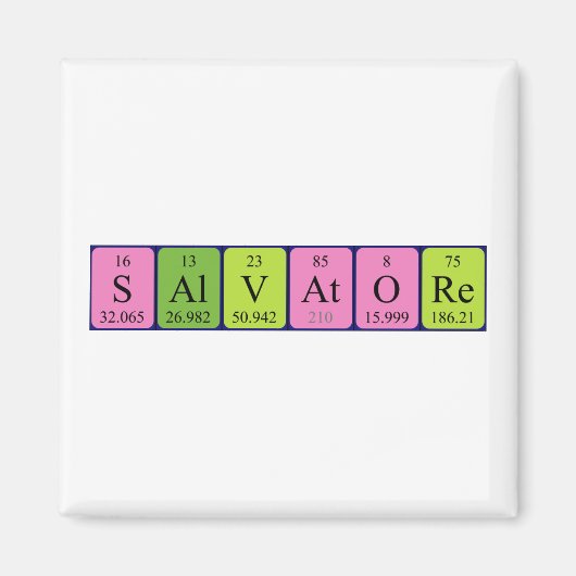 サルバトーレ周期表名磁石 マグネット (正面)