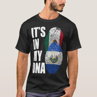 サルバドランとメキシコのミックス伝統DNAフラグ Tシャツ