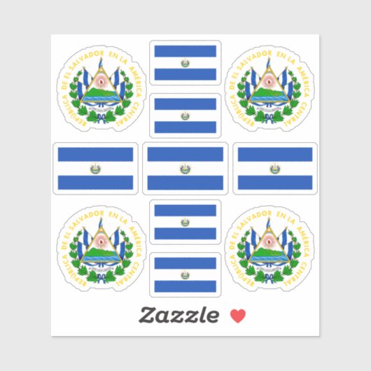 サルバドラン州のシンボル/腕と旗のコート シール (シート)