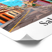 サルバドールブラジルアートヴィンテージトラベルイラストレーション ポスター (角)