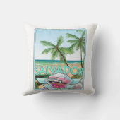 サルバドールブラジルヴィンテージスタイル旅行ポスター。 クッション (裏面)