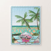 サルバドールブラジルヴィンテージスタイル旅行ポスター。 ジグソーパズル (縦)