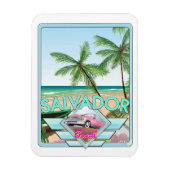 サルバドールブラジルヴィンテージスタイル旅行ポスター。 マグネット (縦)