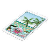 サルバドールブラジルヴィンテージスタイル旅行ポスター。 マグネット (左側)