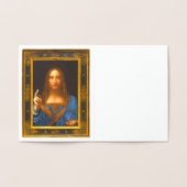 サルバータームンディレオナルドゴールドフォイルノートカード 箔カード (内部)