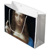 サルバーター・ムンディ、イエス・キリスト、レオナルド・ダ・ヴィンチ ラージペーパーバッグ (正面アングル)