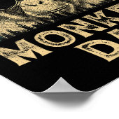 サルパパモンキー愛好家パパ父の日 ポスター (角)