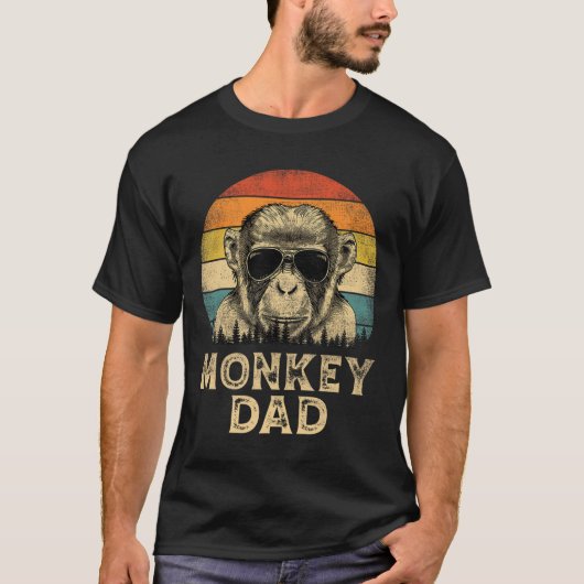 サルパパモンキー愛好家パパ父の日 Tシャツ (正面)